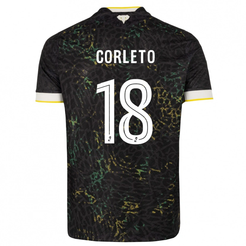 Danxen Heren Naël Corleto #18 Zwart Wit Geel Uitshirt Uittenue 2026/27 T-Shirt