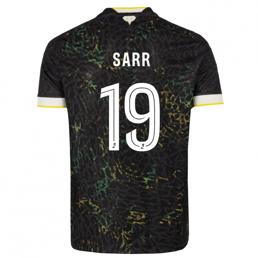 Danxen Heren Ahmadou Sarr #19 Zwart Wit Geel Uitshirt Uittenue 2026/27 T-Shirt