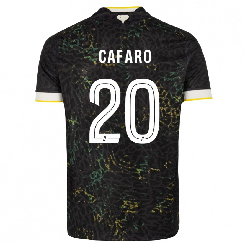 Danxen Heren Mathieu Cafaro #20 Zwart Wit Geel Uitshirt Uittenue 2026/27 T-Shirt