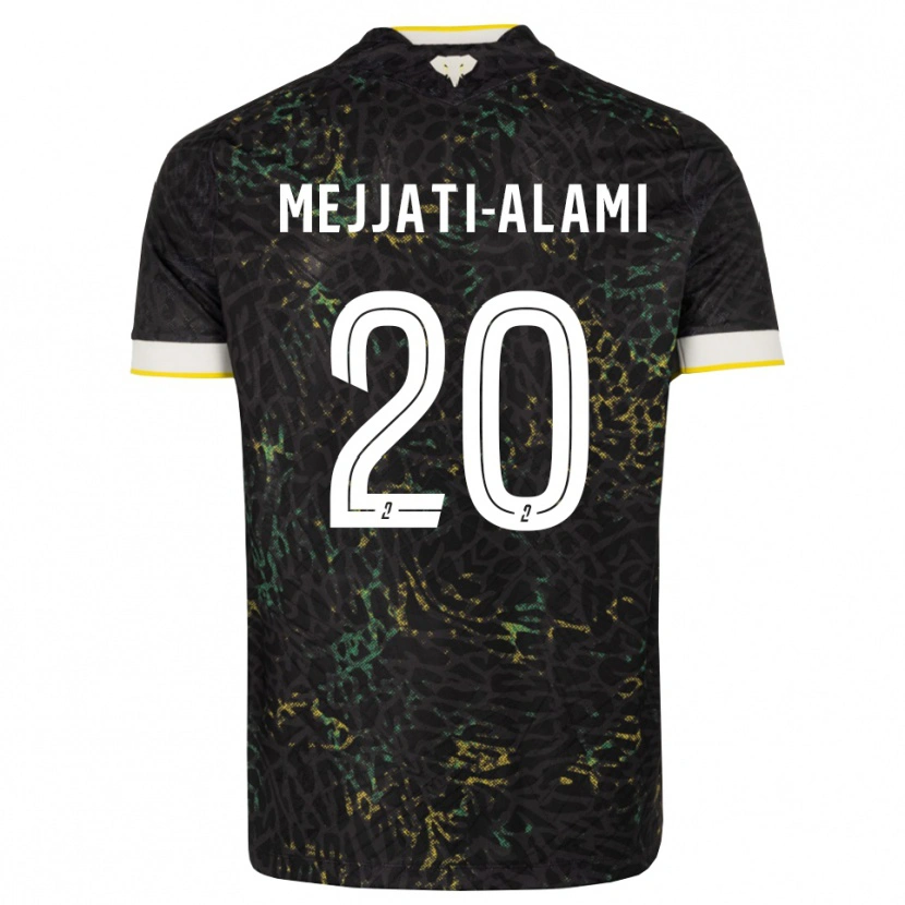 Danxen Heren Maxime Mejjati-Alami #20 Zwart Wit Geel Uitshirt Uittenue 2026/27 T-Shirt