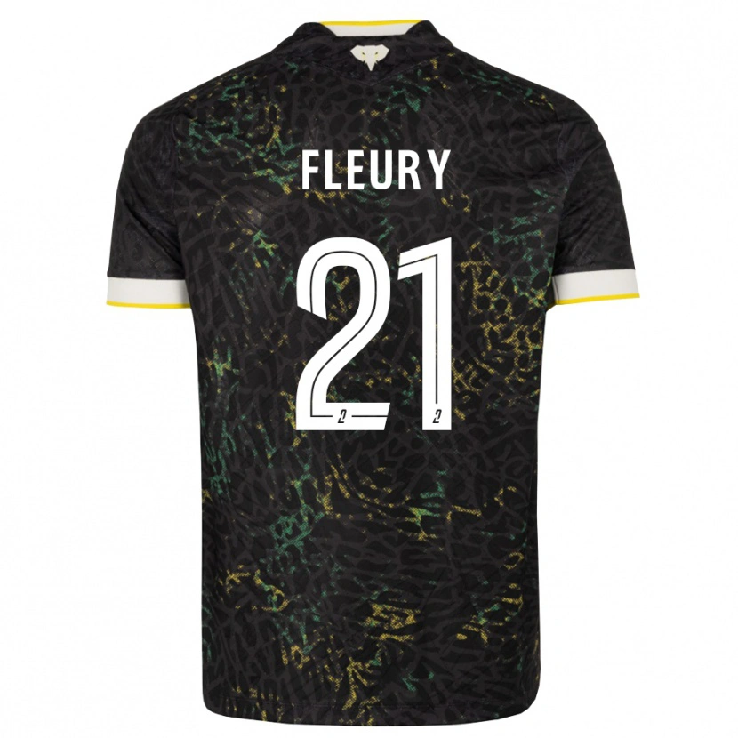 Danxen Heren Louise Fleury #21 Zwart Wit Geel Uitshirt Uittenue 2026/27 T-Shirt