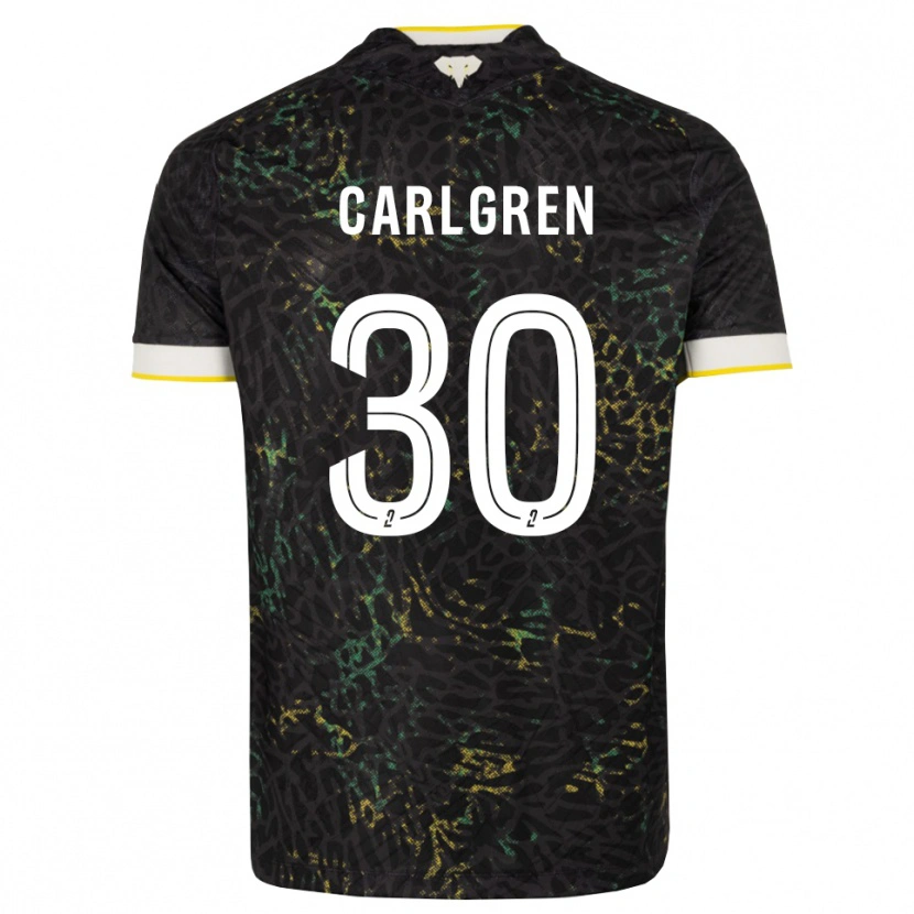 Danxen Heren Patrik Carlgren #30 Zwart Wit Geel Uitshirt Uittenue 2026/27 T-Shirt