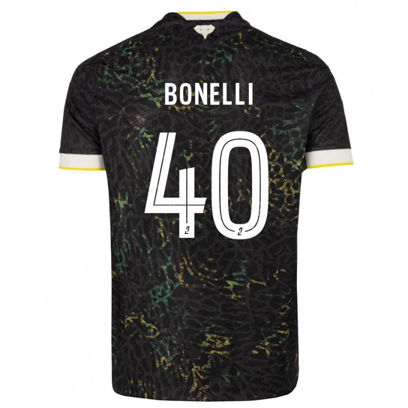 Danxen Heren Lucas Bonelli #40 Zwart Wit Geel Uitshirt Uittenue 2026/27 T-Shirt