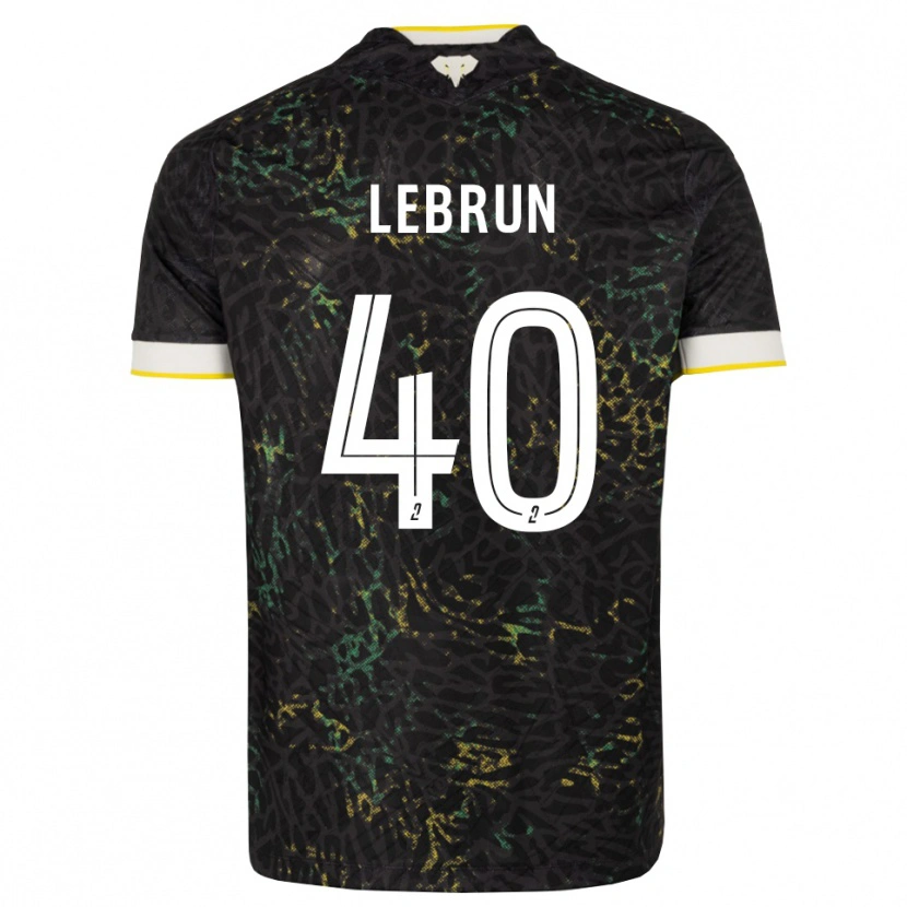 Danxen Heren Lisa Lebrun #40 Zwart Wit Geel Uitshirt Uittenue 2026/27 T-Shirt