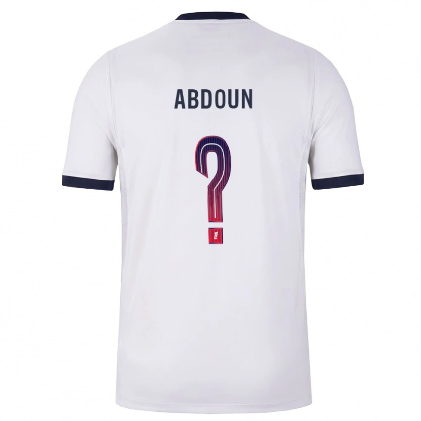 Danxen Heren Jouhayni Abdoun #0 Wit Zwart Rood Uitshirt Uittenue 2026/27 T-Shirt