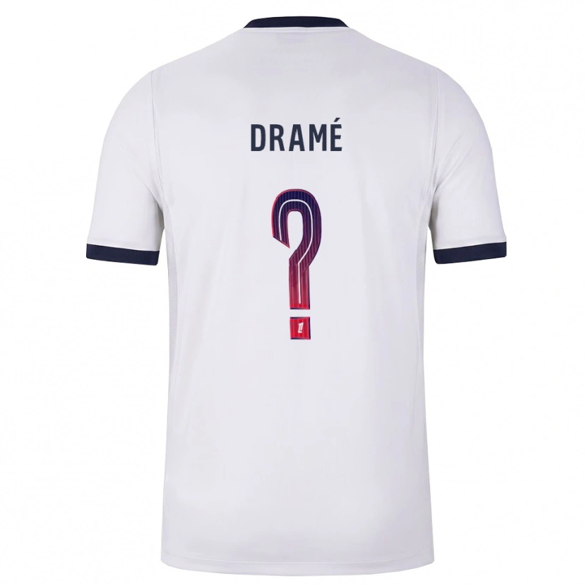 Danxen Heren Bakoutoubo Dramé #0 Wit Zwart Rood Uitshirt Uittenue 2026/27 T-Shirt