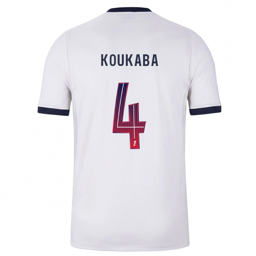 Danxen Heren Axel Koukaba #4 Wit Zwart Rood Uitshirt Uittenue 2026/27 T-Shirt