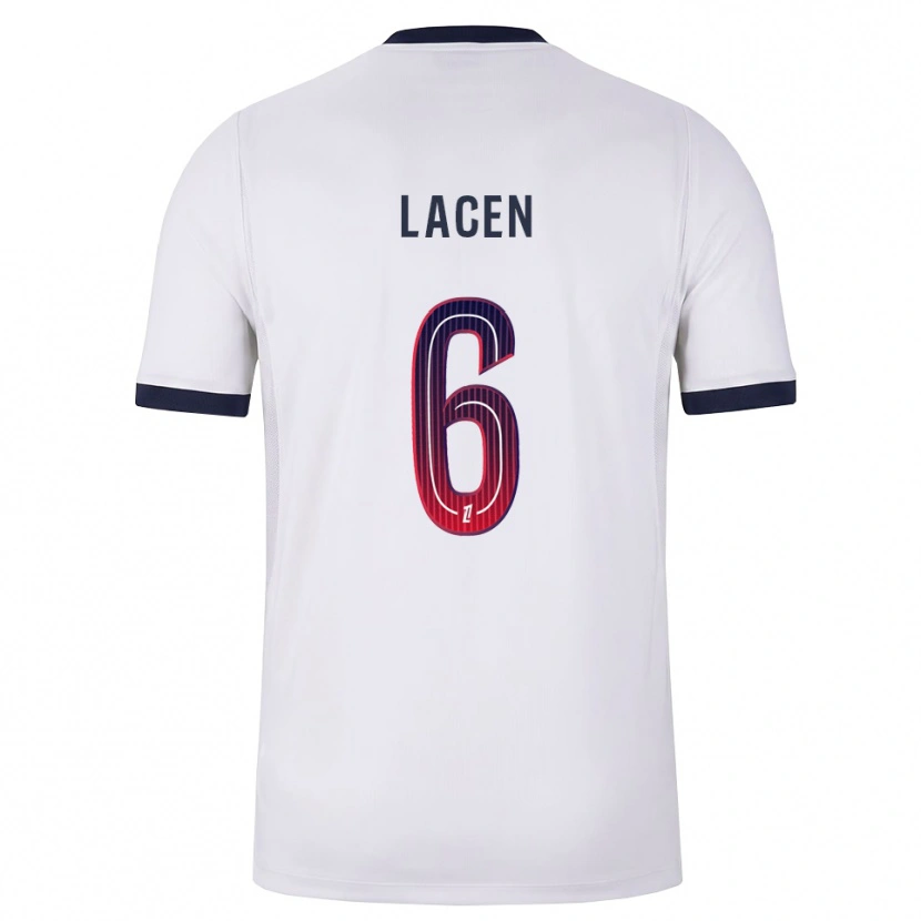 Danxen Heren Michaël Lacen #6 Wit Zwart Rood Uitshirt Uittenue 2026/27 T-Shirt