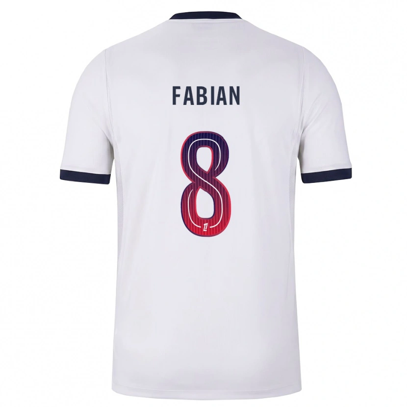 Danxen Heren Fabián Ruiz #8 Wit Zwart Rood Uitshirt Uittenue 2026/27 T-Shirt