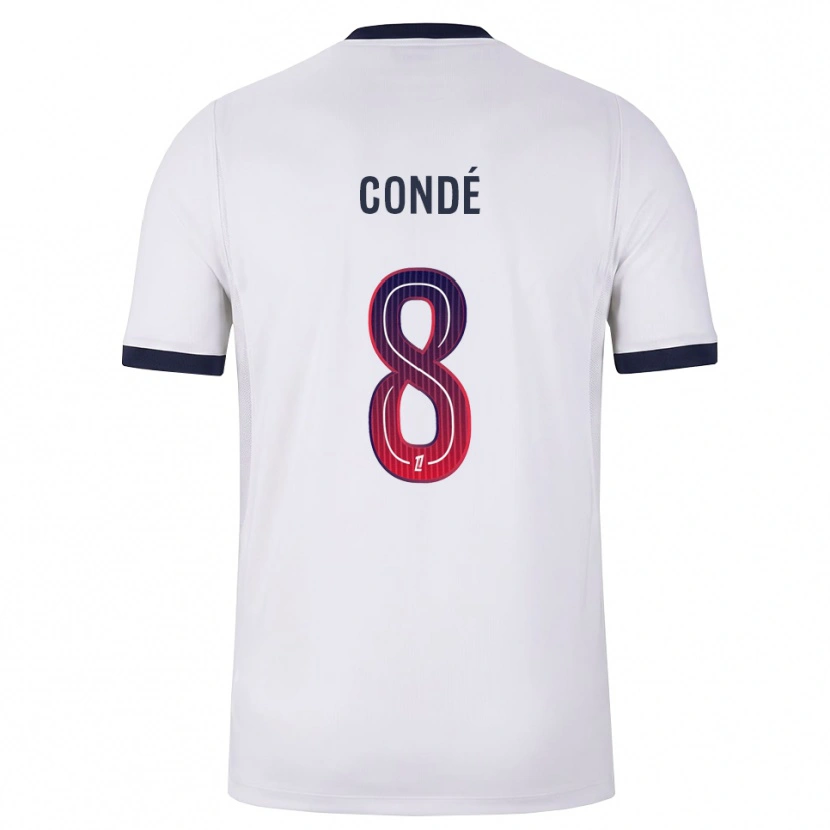 Danxen Heren Alkaly Condé #8 Wit Zwart Rood Uitshirt Uittenue 2026/27 T-Shirt