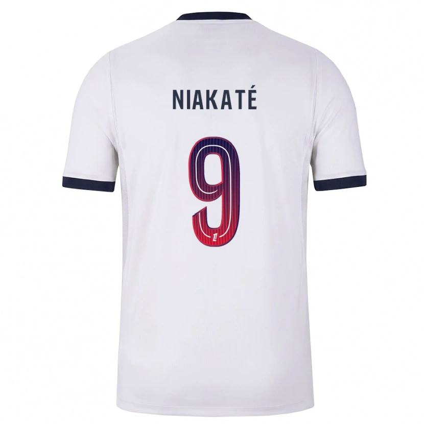 Danxen Heren Maoula Niakaté #9 Wit Zwart Rood Uitshirt Uittenue 2026/27 T-Shirt