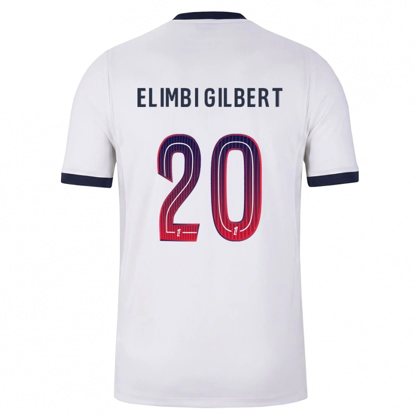 Danxen Heren Tara Elimbi Gilbert #20 Wit Zwart Rood Uitshirt Uittenue 2026/27 T-Shirt