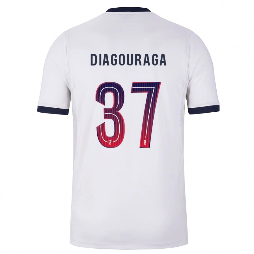 Danxen Heren Toumani Diagouraga #37 Wit Zwart Rood Uitshirt Uittenue 2026/27 T-Shirt