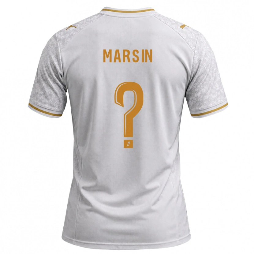Danxen Heren Antonin Marsin #0 Wit Grijs Goudenrood Uitshirt Uittenue 2026/27 T-Shirt