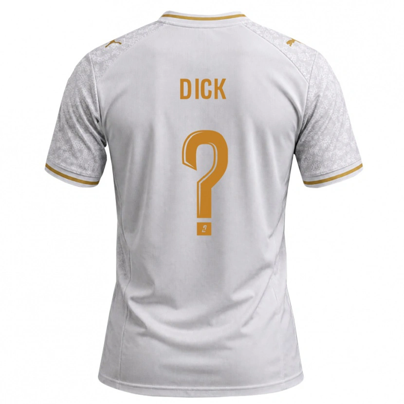 Danxen Heren Livingstone Dick #0 Wit Grijs Goudenrood Uitshirt Uittenue 2026/27 T-Shirt