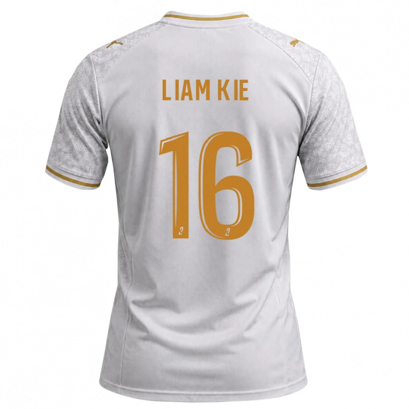 Danxen Heren Khalil-Liam Kie #16 Wit Grijs Goudenrood Uitshirt Uittenue 2026/27 T-Shirt