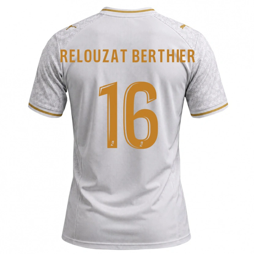 Danxen Heren Maxime Relouzat Berthier #16 Wit Grijs Goudenrood Uitshirt Uittenue 2026/27 T-Shirt