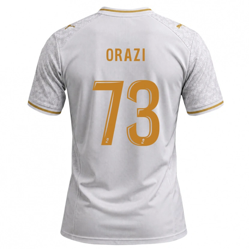 Danxen Heren Ike Orazi #73 Wit Grijs Goudenrood Uitshirt Uittenue 2026/27 T-Shirt