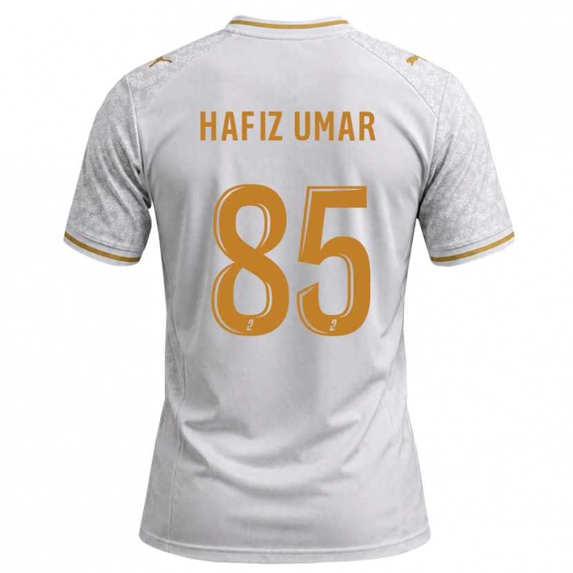 Danxen Heren Hafiz Umar Ibrahim #85 Wit Grijs Goudenrood Uitshirt Uittenue 2026/27 T-Shirt