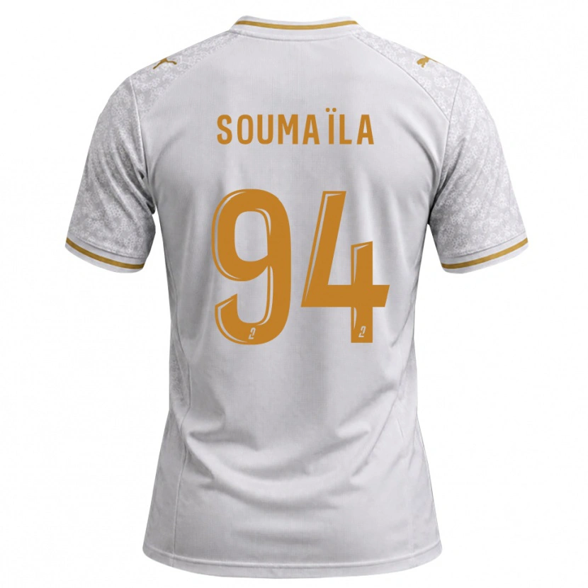 Danxen Heren Soumaïla Sylla #94 Wit Grijs Goudenrood Uitshirt Uittenue 2026/27 T-Shirt