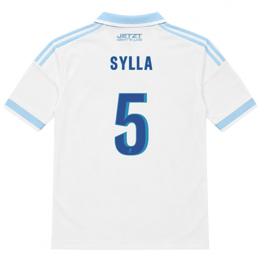 Danxen Heren Abakar Sylla #5 Licht Hemelsblauw Wit Rood Uitshirt Uittenue 2026/27 T-Shirt