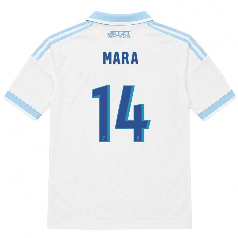 Danxen Heren Sékou Mara #14 Licht Hemelsblauw Wit Rood Uitshirt Uittenue 2026/27 T-Shirt