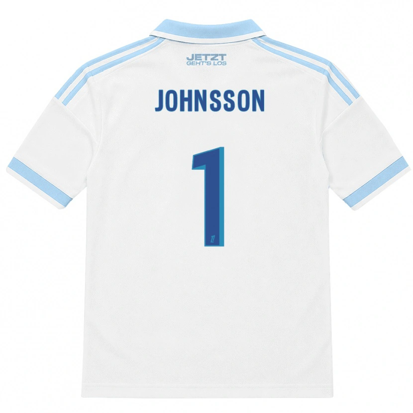 Danxen Heren Karl-Johan Johnsson #1 Licht Hemelsblauw Wit Rood Uitshirt Uittenue 2026/27 T-Shirt