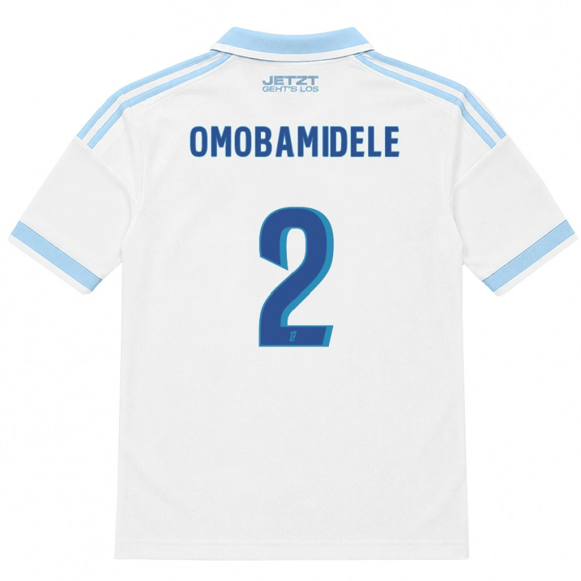 Danxen Heren Andrew Omobamidele #2 Licht Hemelsblauw Wit Rood Uitshirt Uittenue 2026/27 T-Shirt