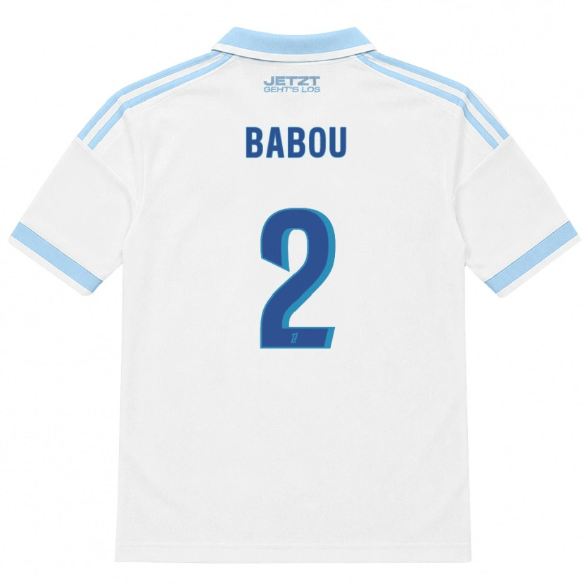 Danxen Heren Marème Babou #2 Licht Hemelsblauw Wit Rood Uitshirt Uittenue 2026/27 T-Shirt