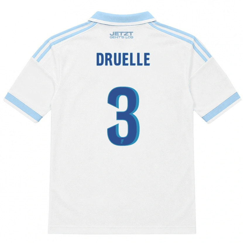 Danxen Heren Robin Druelle #3 Licht Hemelsblauw Wit Rood Uitshirt Uittenue 2026/27 T-Shirt