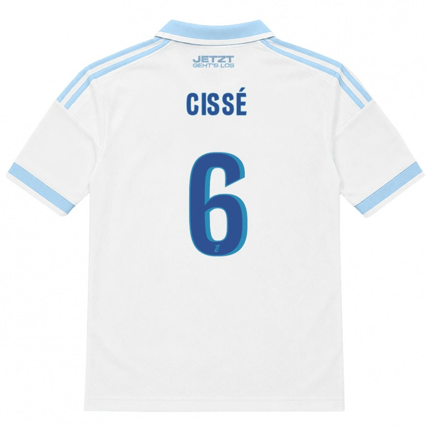 Danxen Heren Amadou Cissé #6 Licht Hemelsblauw Wit Rood Uitshirt Uittenue 2026/27 T-Shirt