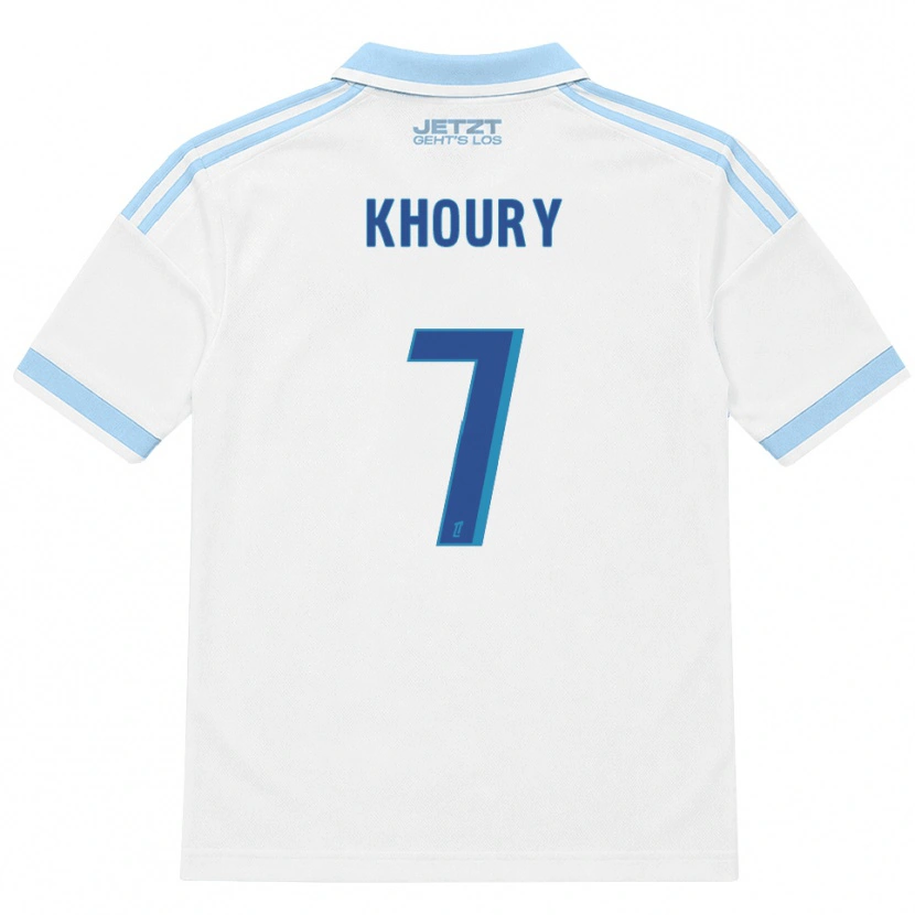 Danxen Heren Pilar Khoury #7 Licht Hemelsblauw Wit Rood Uitshirt Uittenue 2026/27 T-Shirt