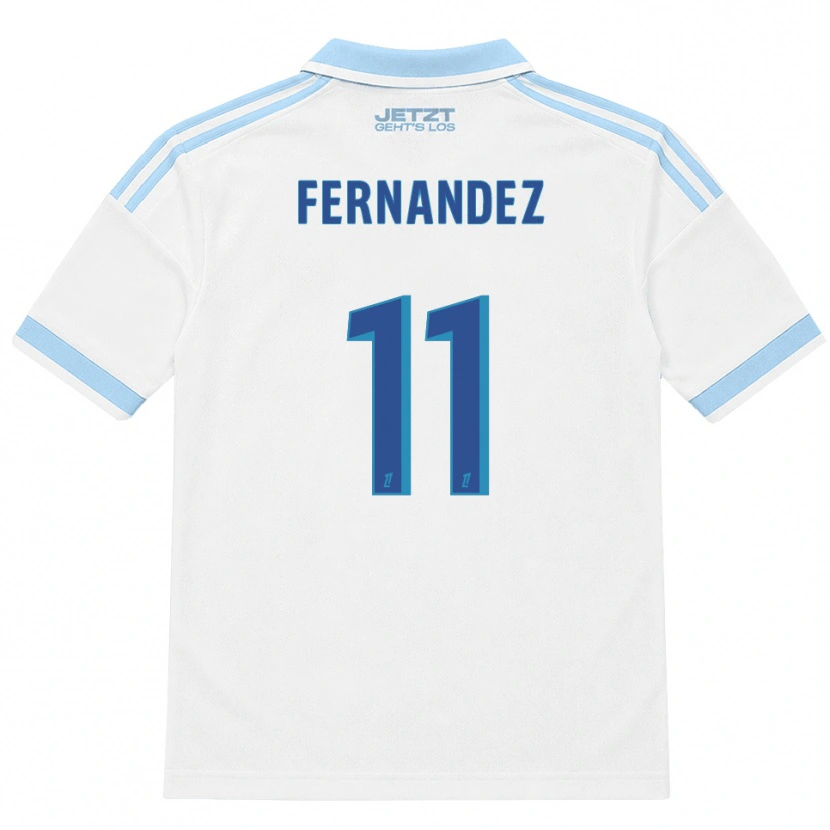Danxen Heren Elies Araar Fernandez #11 Licht Hemelsblauw Wit Rood Uitshirt Uittenue 2026/27 T-Shirt