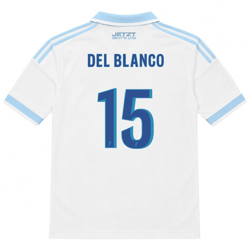 Danxen Heren Mateo Del Blanco #15 Licht Hemelsblauw Wit Rood Uitshirt Uittenue 2026/27 T-Shirt