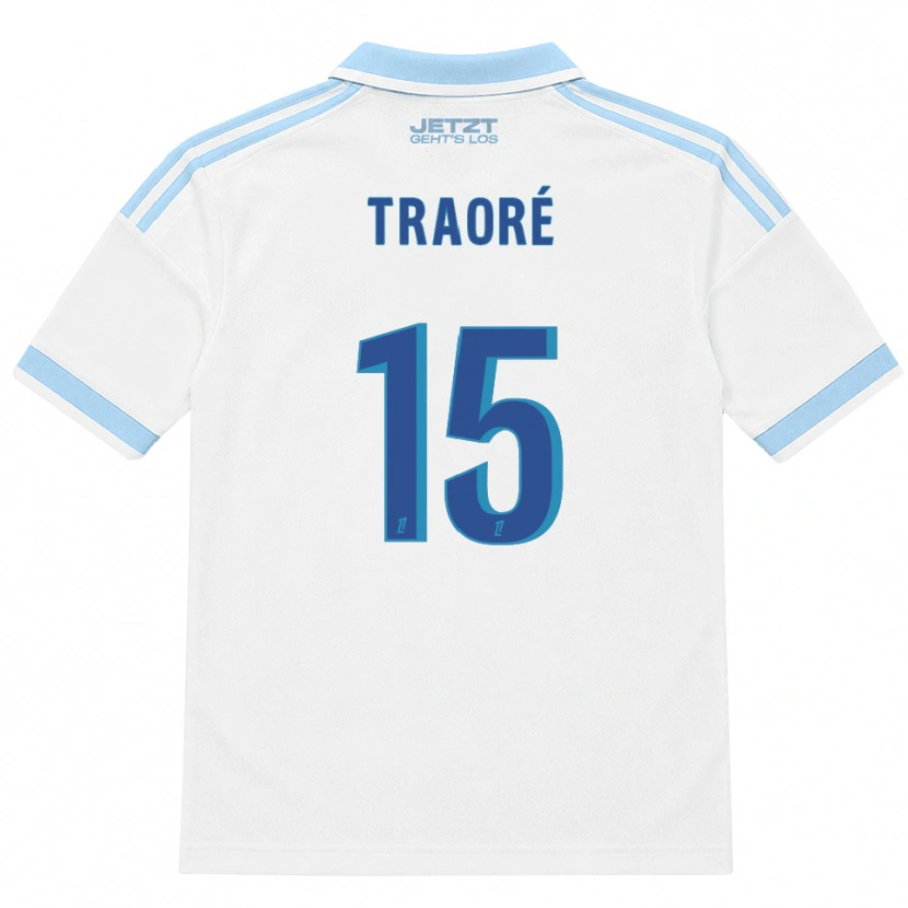 Danxen Heren Erwan Traoré #15 Licht Hemelsblauw Wit Rood Uitshirt Uittenue 2026/27 T-Shirt