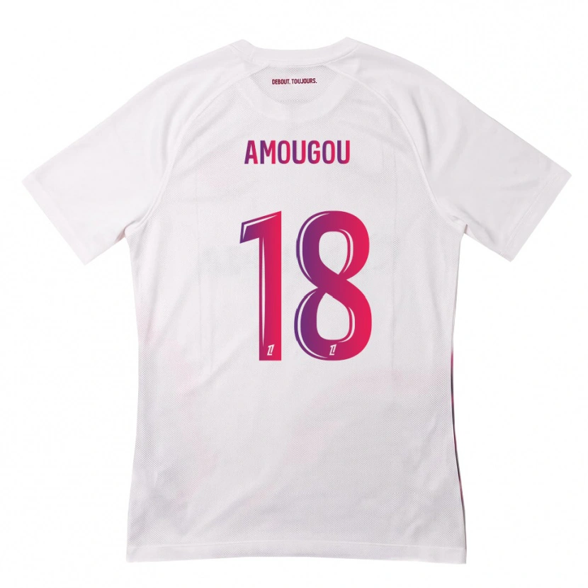 Danxen Heren Mathis Amougou #18 Wit Roze Paars Uitshirt Uittenue 2026/27 T-Shirt