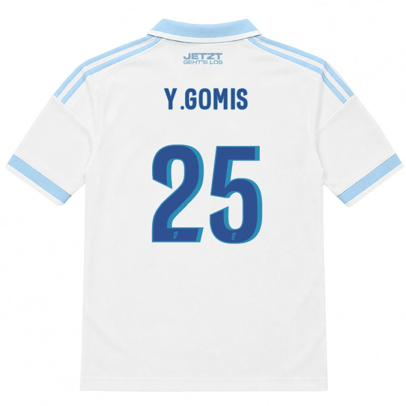 Danxen Heren Yoni Gomis #25 Licht Hemelsblauw Wit Rood Uitshirt Uittenue 2026/27 T-Shirt