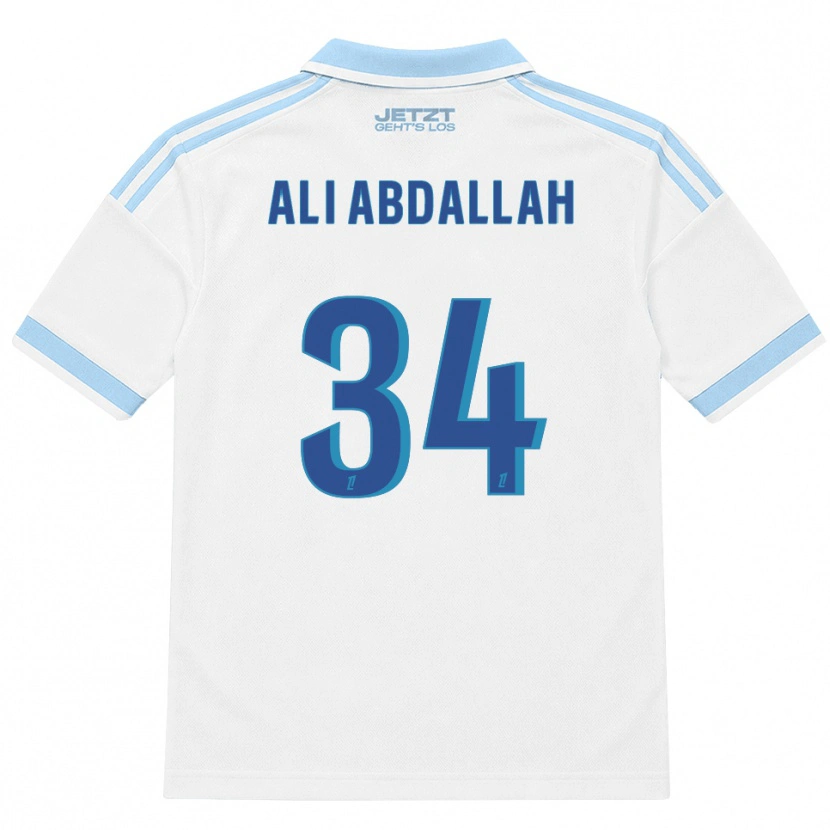 Danxen Heren Aboubacar Ali Abdallah #34 Licht Hemelsblauw Wit Rood Uitshirt Uittenue 2026/27 T-Shirt