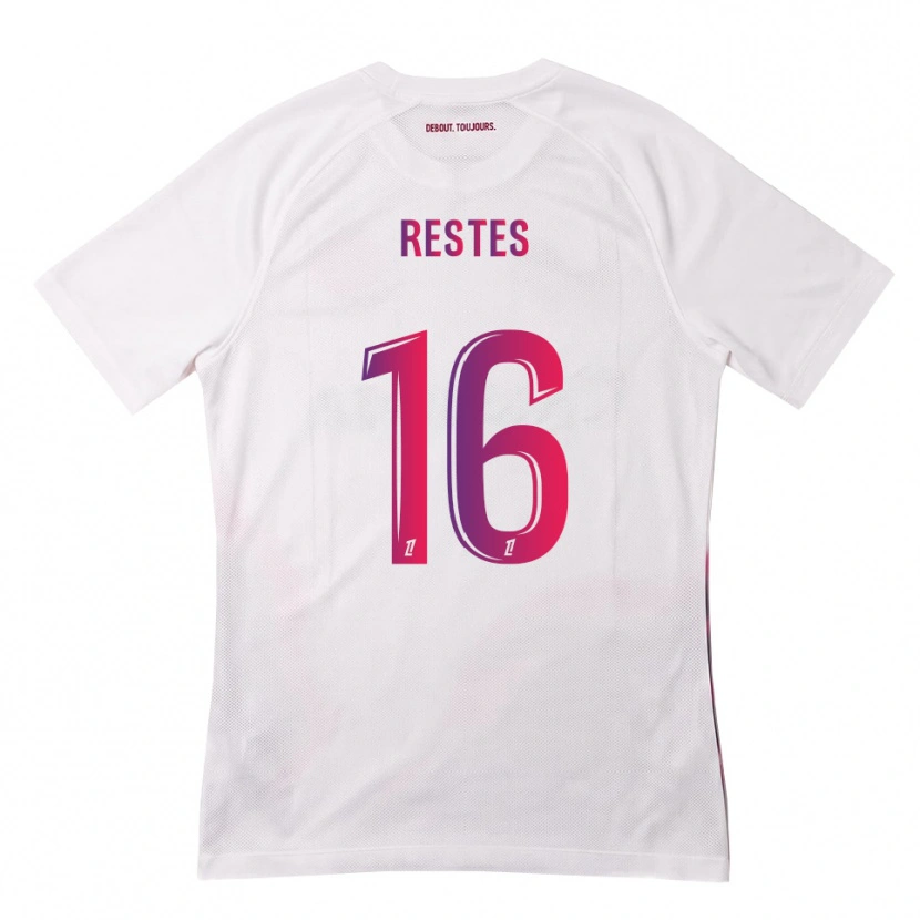 Danxen Heren Guillaume Restes #16 Wit Roze Paars Uitshirt Uittenue 2026/27 T-Shirt