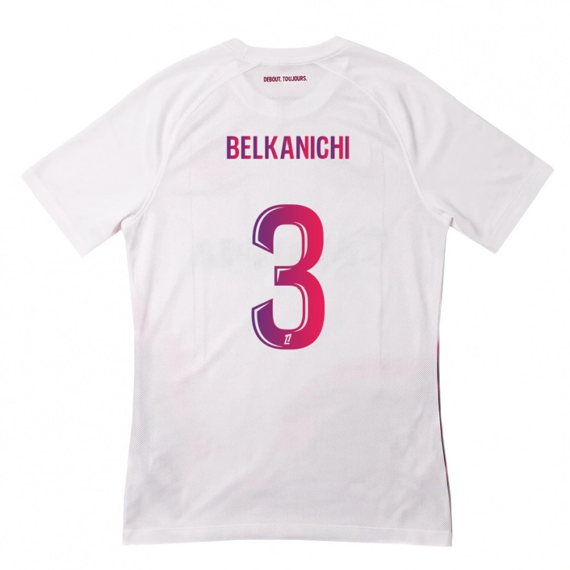Danxen Heren Anas Belkanichi #3 Wit Roze Paars Uitshirt Uittenue 2026/27 T-Shirt