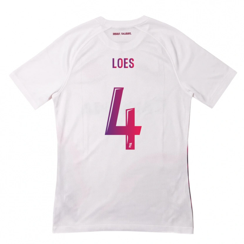 Danxen Heren Wayan Loes #4 Wit Roze Paars Uitshirt Uittenue 2026/27 T-Shirt