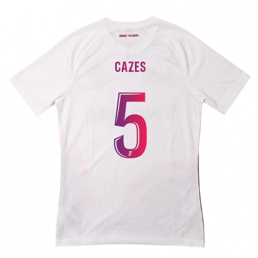 Danxen Heren Manon Cazes #5 Wit Roze Paars Uitshirt Uittenue 2026/27 T-Shirt