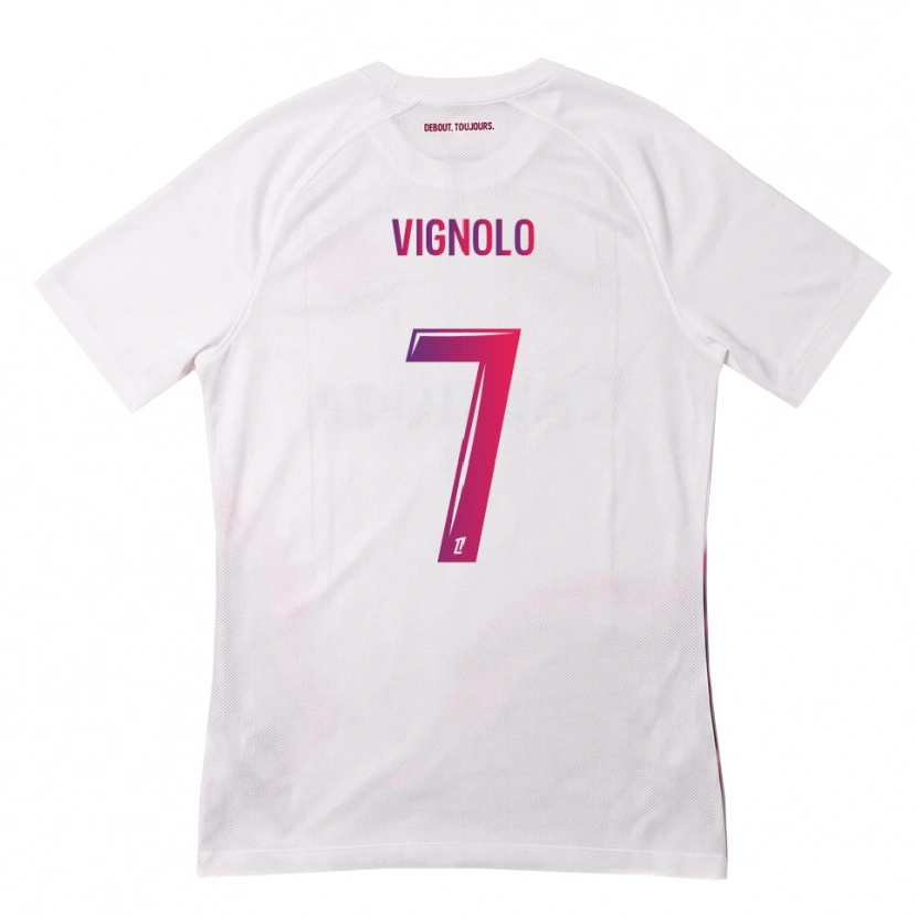 Danxen Heren Julián Vignolo #7 Wit Roze Paars Uitshirt Uittenue 2026/27 T-Shirt
