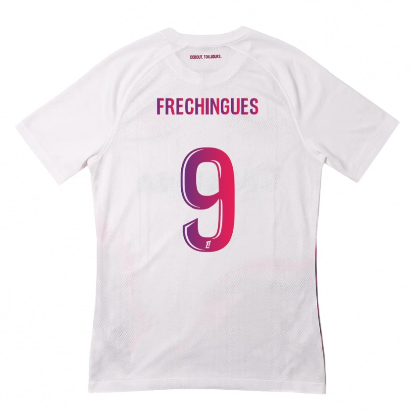 Danxen Heren Léo Frechingues #9 Wit Roze Paars Uitshirt Uittenue 2026/27 T-Shirt