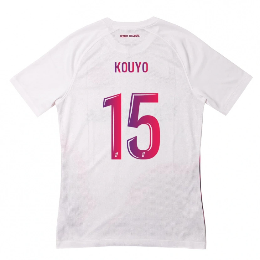 Danxen Heren Dan Kouyo #15 Wit Roze Paars Uitshirt Uittenue 2026/27 T-Shirt