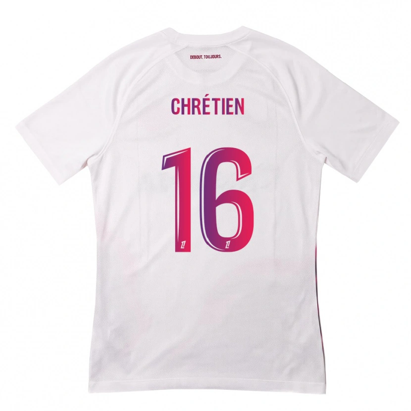 Danxen Heren Jean-Pierre Chrétien #16 Wit Roze Paars Uitshirt Uittenue 2026/27 T-Shirt