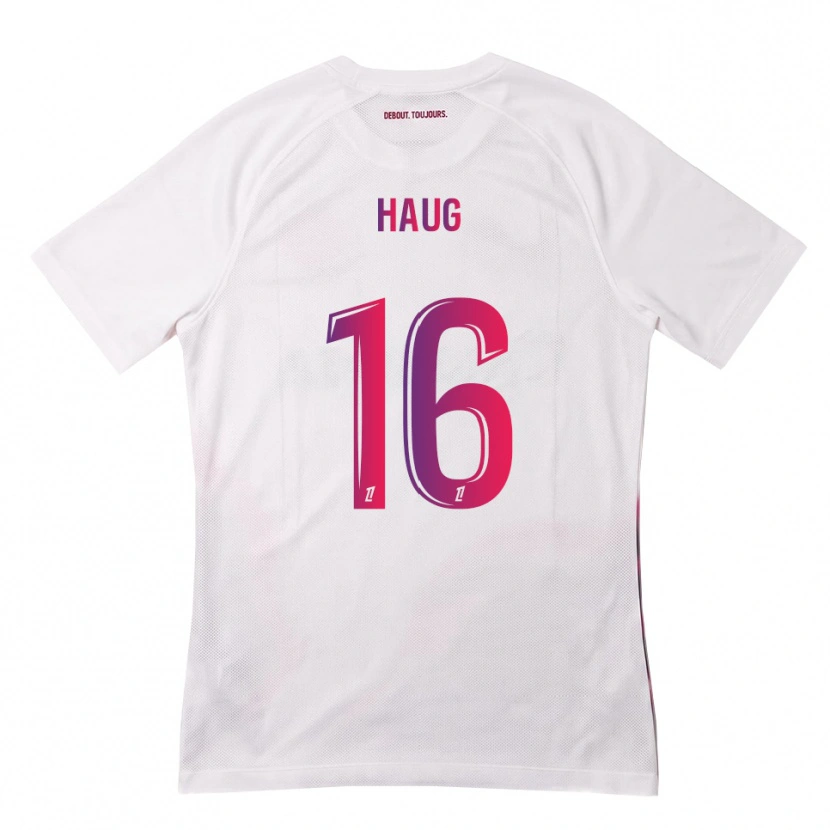 Danxen Heren Kjetil Haug #16 Wit Roze Paars Uitshirt Uittenue 2026/27 T-Shirt