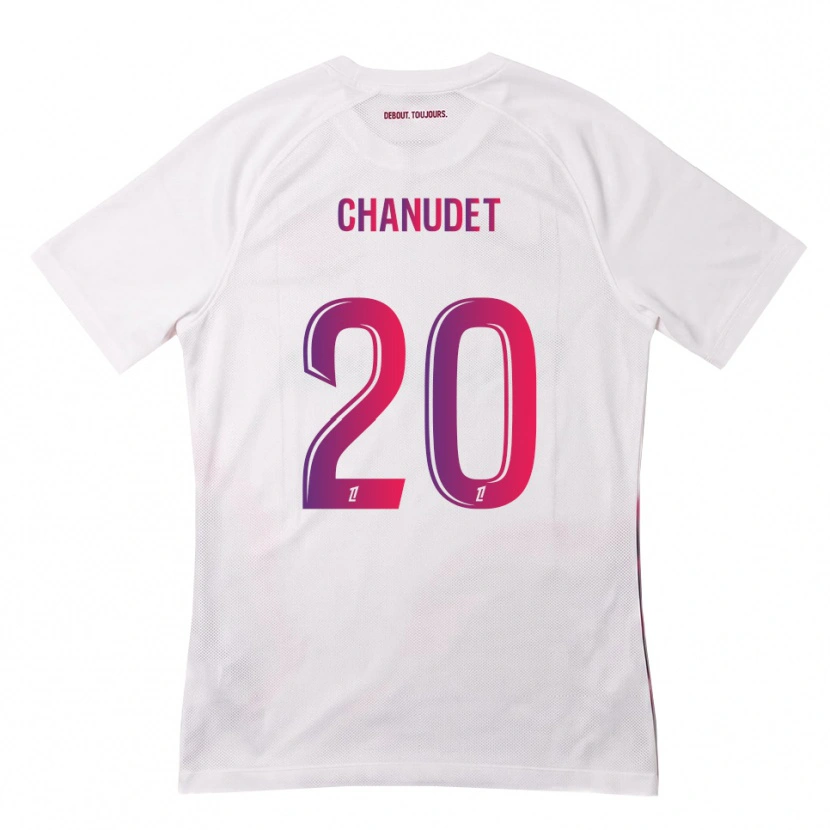 Danxen Heren Coralie Chanudet #20 Wit Roze Paars Uitshirt Uittenue 2026/27 T-Shirt