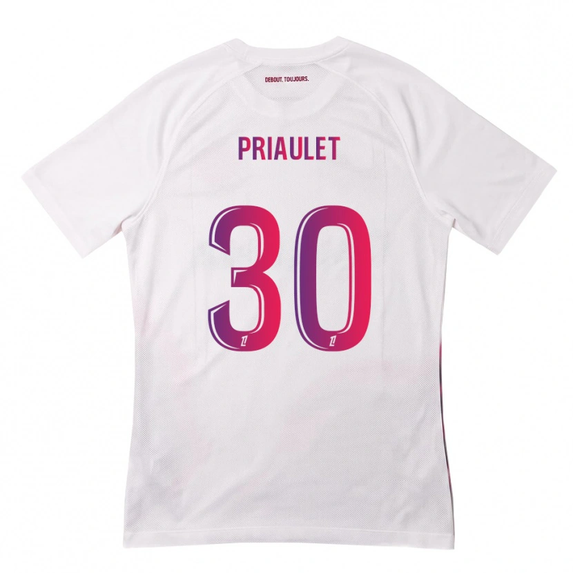 Danxen Heren Anaïs Priaulet #30 Wit Roze Paars Uitshirt Uittenue 2026/27 T-Shirt