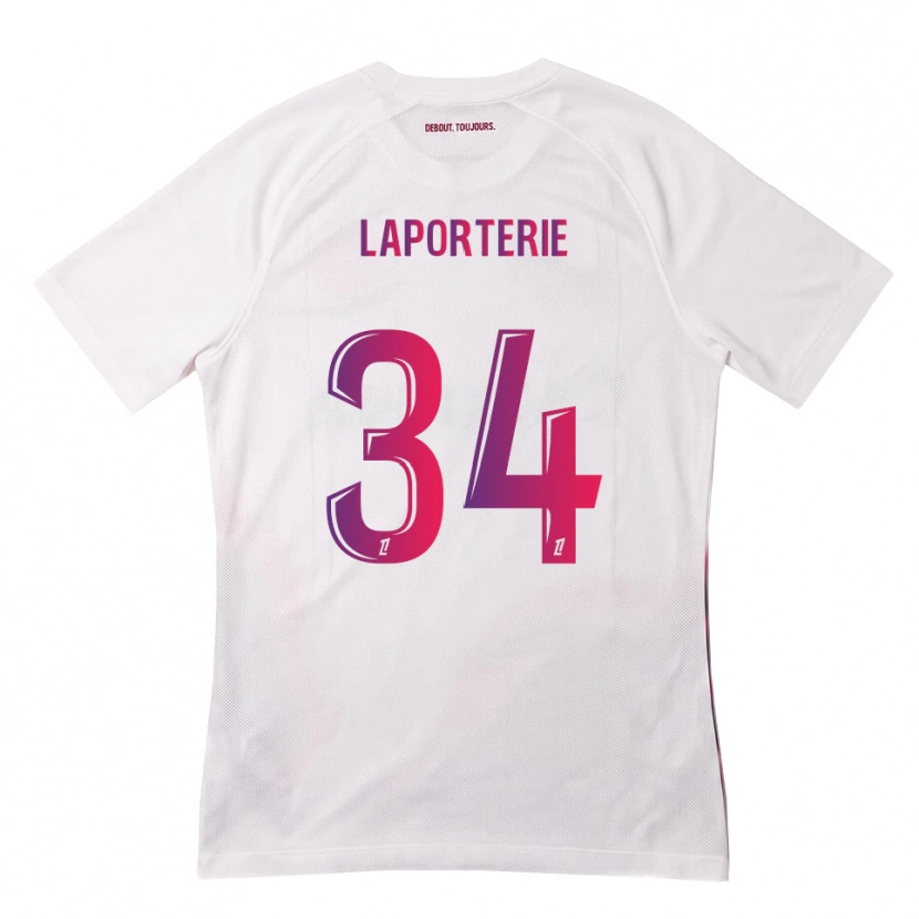 Danxen Heren Ambre Laporterie #34 Wit Roze Paars Uitshirt Uittenue 2026/27 T-Shirt
